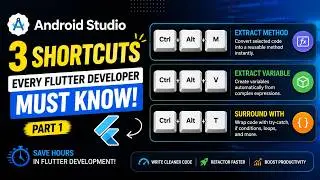 3 Android Studio Shortcuts Every Flutter Developer Must Know | Part 1  #androidstudio #flutter