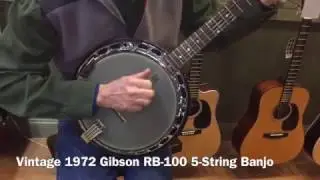 Vintage 1972 Gibson RB-100 5-String Banjo