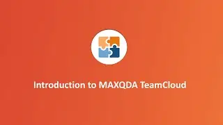Webinar: Introduction to MAXQDA TeamCloud