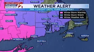 WPRI 12 Weather Alert 12/26/25: Winter Weather Advisories Issued; Accumulating Snow Ahead