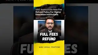 Get Full #fees #refund from College🧑&zwj;⚖️ New #UGC Rules #mkslegalventures #ugc #collegeadmissions