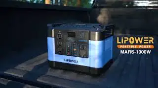 LIPOWER Portable Power Station 1000W MARS-1000 Power Outdoors And Home Backup