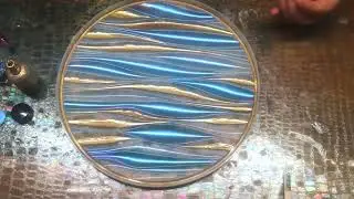 ALCOHOL ink + color shift dusting a wave mold #resintutorial posted now #alcoholinks #colorshift