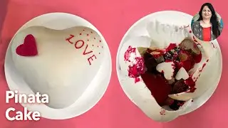 How To Make A Smash Cake - Pinata Cake Tutorial Without Mould - Smashable Heart Cake