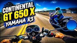 CONTINENTAL GT650 x YAMAHA R3 - CHAMEI ELA PRO ROLÊ 