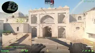 fast smoke on dust 2 b door - быстрый смок на даст2 б доор