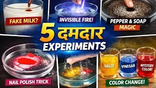 Five Crazy Science experiments | Fake Milk detection | Home Science Experiments | Science Fun
