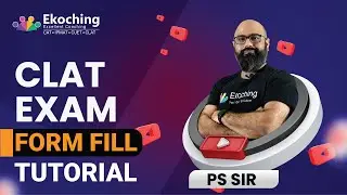 HOW TO FILL CLAT 2024 APPLICATION FORM | PRASHANT SIR | @Ekoching