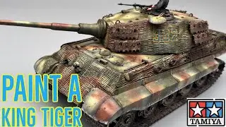Paint a King Tiger Tank Part 1 1/35 GREAT RESULTS! #tamiya #kingtiger #scalemodel