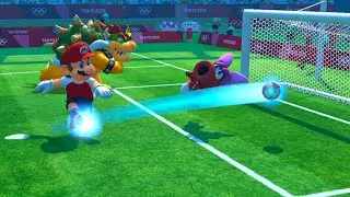Mario and Sonic at the Olympic Games Tokyo 2020 Football 2 Player Showdown Team Mario vsTeam Bowser!