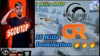 Scout 9 Kills Domination In PMWL | Orange Rock 16 Kills Chicken Dinner In PMWL Day 3