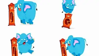 Color elephants 🐘 Hickory dickry dockk song 89 | Honey Nursery Rhymes & kids songs.