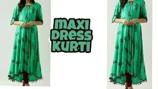 Designer gathered kurti/Maxi dress [cutting & stitching]