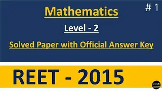 REET 2015 mathes paper level 2