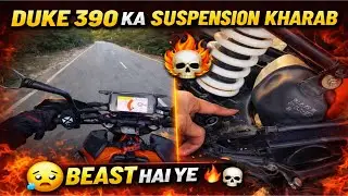 Duke 390 suspension fail on ride😭||duke 390 power🔥💀