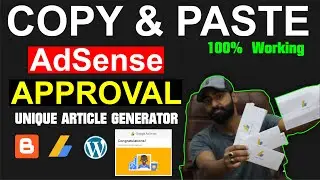 Copy Paste AdSense Approval | Free Unique Article Generator (500$ Monthly)