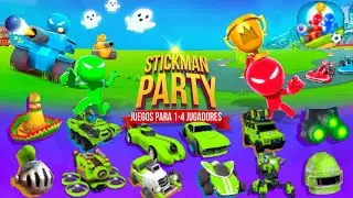 Stickman Party 1234 NEW UPDATE 2021 - NEW CARS | NEW TANKS | NEW HATS - gameplay ( android / ios )