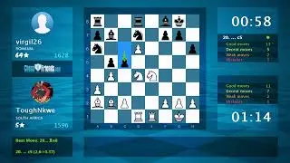 Chess Game Analysis: ToughNkwe - virgil26, 1-0 (By ChessFriends.com)