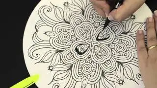 Efeito 3D em Mandalas - Livros para colorir