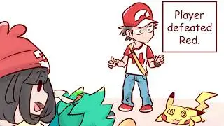 When you defeat Pok&eacute;mon Trainer Red