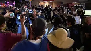 Protest At Federal ICE Building Cleared Out & Arrested In DTLA