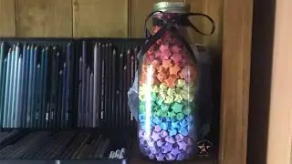 Rainbow Origami Star Jar