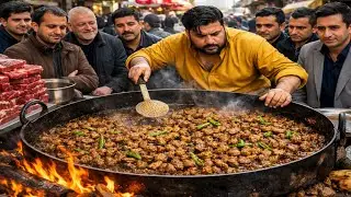 KHALIL BHAI SPICY SULEMANI TAWA KALEJI FRY 🔥 | GIANT KALEJI ON WOOD FIRE | SPICY SULEMANI KALEJI FRY