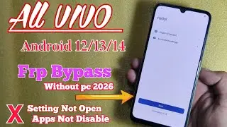 All Vivo Google Account bypass Setting Not Working | All Vivo Android 12/13/14 Frp Unlock 2026 |