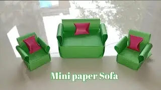 mini paper Sofa | How to make paper sofa set | #papercraft #anjaliartandcraft