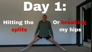 PNF stretches everyday until I can do the splits or break my hips. Day 1