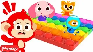 Learn Colors with Pop It ️🎉 Learn Colors for Toddlers Kids Babies | Monkey Junior English for kids