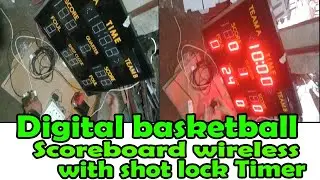 How to operate  Digital Basketball Scoreboard wireless with shot lock Timer
