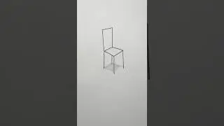 World&rsquo;s easiest 3D drawing tutorial!  #drawing #chair #perspective #easyart
