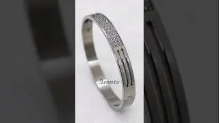 Premium Diamond Silver Men's Bracelet | Luxury Style for Modern Men #LuxuryJewelry #SilverBracelet
