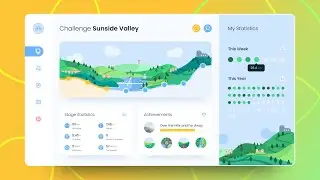 Cycling Challenge Dashboard with Heat Map // Speedrun // HTML & CSS Tutorial