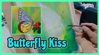 Butterfly Kiss (Acrylic Painting)