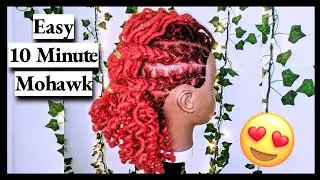 Loc Style Tutorial #32: Two Braid Mohawk | Easy Trending Hairstyle for Valentines Day