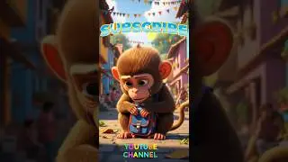 😭emotional 🐒 little manky school life🏫 #school #shortvideo #cartoon #aivideo #emotional #viral