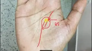 Fish Sign Near Fate line in the Center of Hand