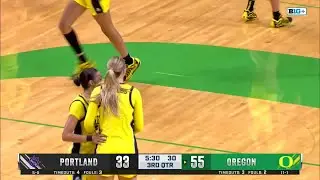 Mia Jacobs Hits the Deep Three vs. Portland | Oregon Women's Basketball