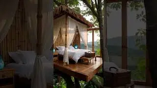 Dreamy Rainforest Canopy Lodge Bedroom