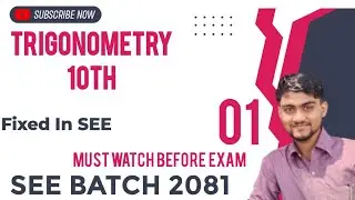 Trigonometric Class  10  || #multipleangle SEE Batch 2081 #class10 ( नेपालीमा ) Part 01