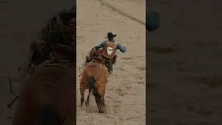 Gnarley Saddle Bronc Ride at the Daddy of Em' All #shorts
