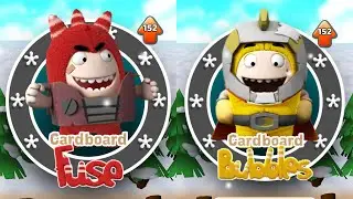 Oddbods Turbo Run Cardboard Fuse vs Cardboard Bubbles - GamePlay