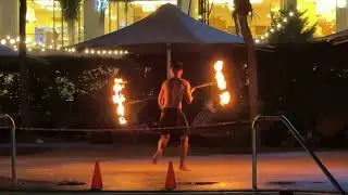 cebu jpark island resort , a fire show 제이파크 불쇼