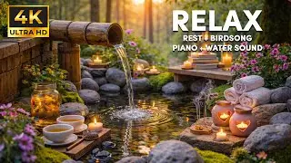 Bamboo Healing Music with Water Sounds 🌙 Deep Sleep & Inner Peace🌊 Healing Music for Stress Relief