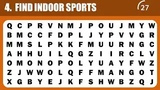 НАЙДИТЕ СПОРТ В ПОМЕЩЕНИИ &spades;️🏓♟ Я ЗАГАДКА № 65 Я ПОИСК СЛОВА I 18 ИЮЛЯ