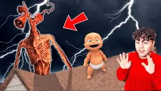 BEBES escapan del malvado monstruo SIREN HEAD!