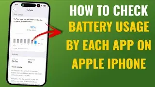 How to Check Battery Usage by Each App on Apple iPhone | English
