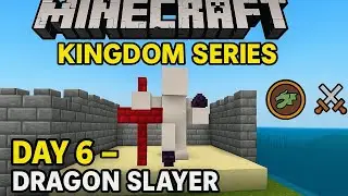 Minecraft Kingdom Day 6 | Epic Dragon Slayer Statue Build 🐉⚔️ | Ultimate Decoration Idea